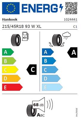 215/45R18 93W XL Hankook K127 TL