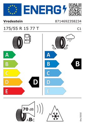 175/55r15 77T Vredestein QUATRAC