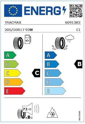 205/50R17 93W Tracmax A/S TRACSAVER