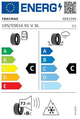 195/55R16 91V XL Tracmax A/S TRACSAVER