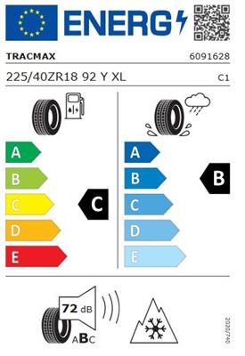 225/40R18 92Y XL Tracmax A/S TRACSAVER
