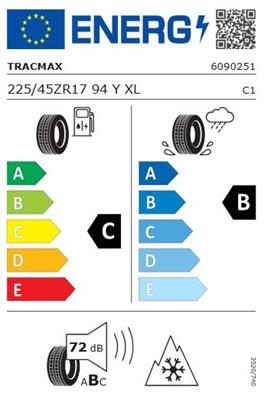 225/45R17 94Y XL Tracmax A/S TRACSAVER