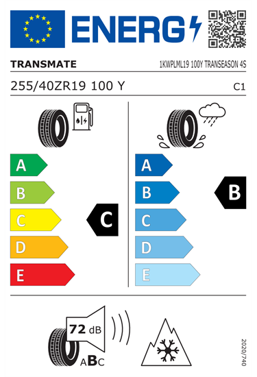 255/40R19 100Y Transmate TRANSEASON 4S