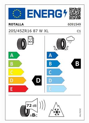 205/45R16 87W XL Rotalla SETULA 4SEASON RA03