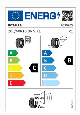 205/60R16 96V XL Rotalla SETULA E-RACE RH01