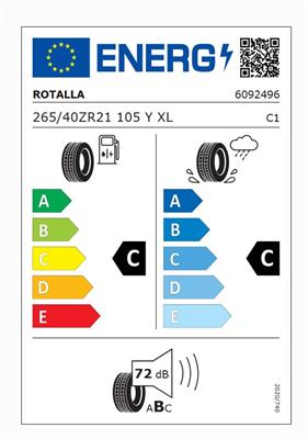 265/40R21 105Y XL Rotalla SETULA S-RACE RS01+