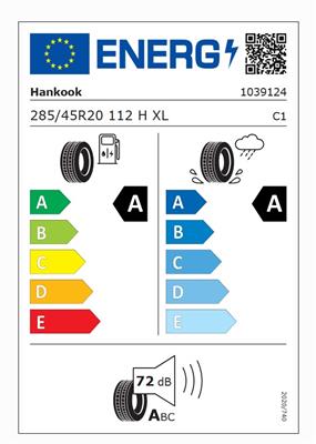 285/45R20 112H Hankook iON evo IK01A dot 23