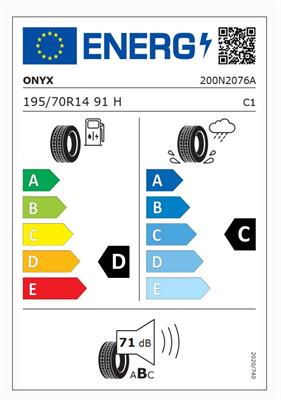 195/70R14 91H Onyx NY-801