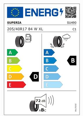 205/40r17 84W Superia STAR+