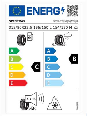 315/80R22.5 156/150L Spintrax SP04 ANTERIORE