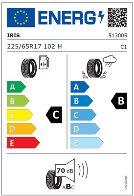 225/65R17 102H Iris AURES
