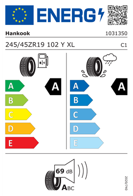 245/45R19 102Y XL Hankook IK01 SOUND ABSORB ION EVO